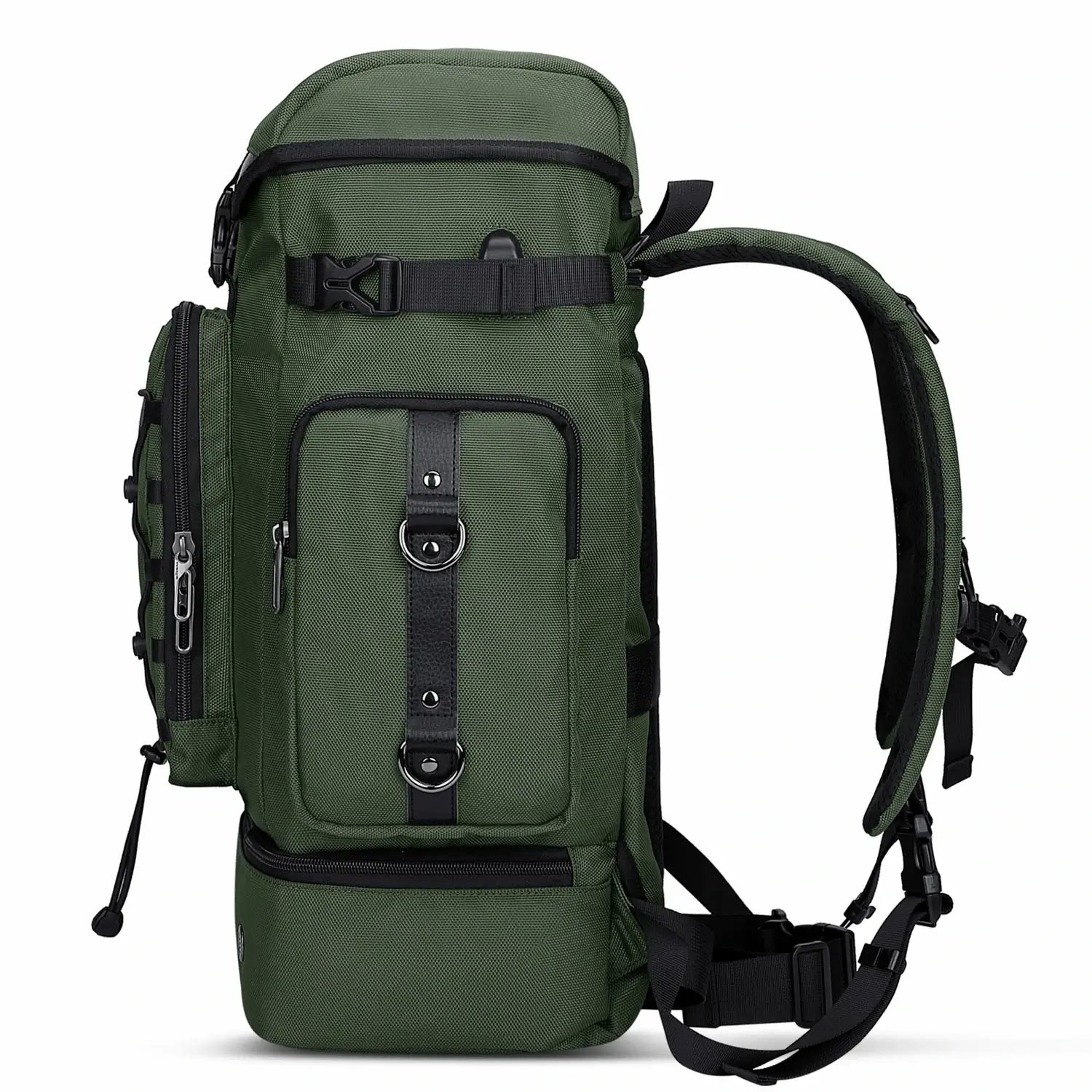 40L Nylon Travel Backpack With Shoe Compartment b691 amry green pack