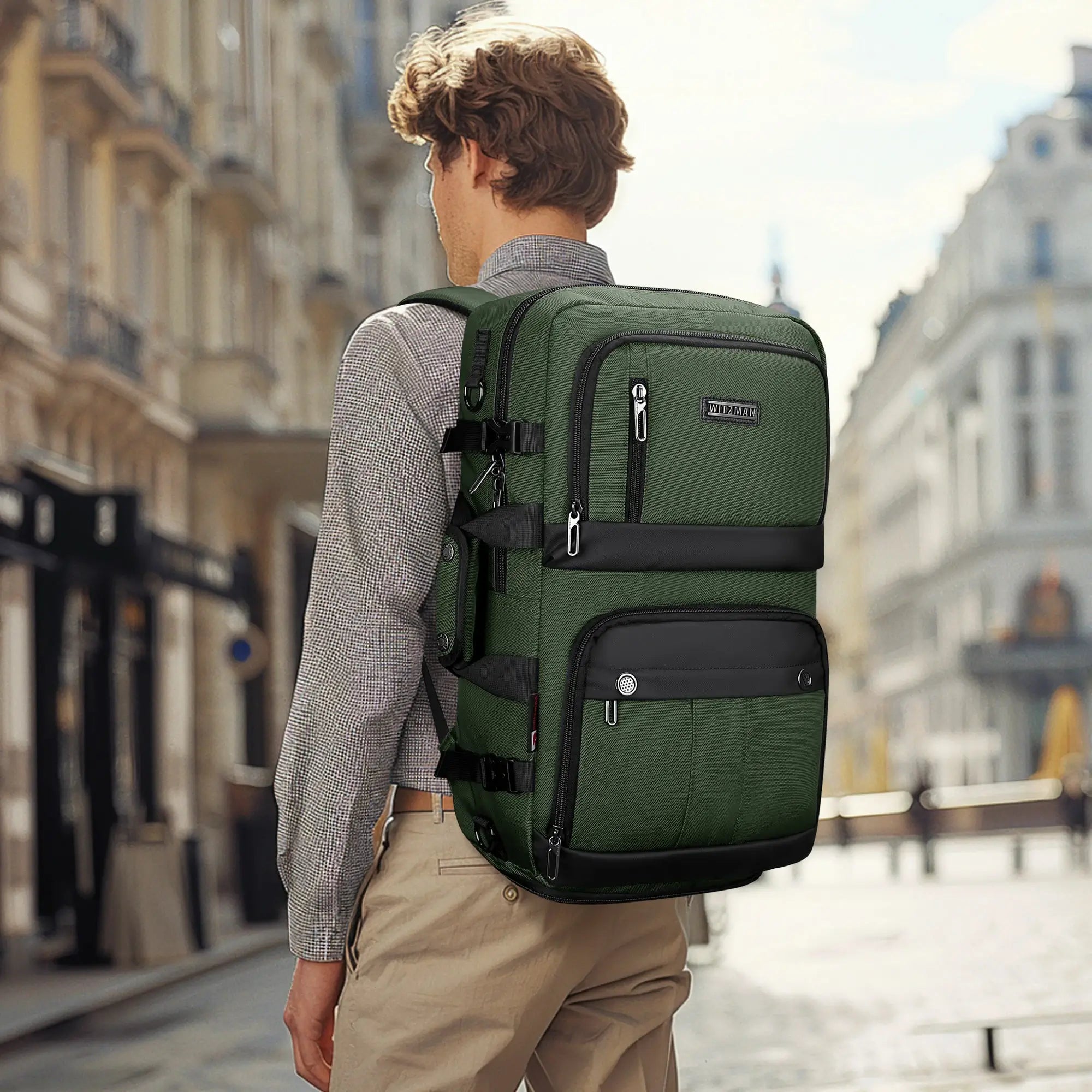 laptop travel backpack business carry on pack #color_green