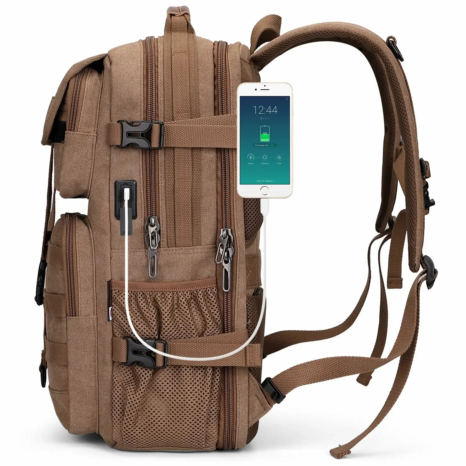 Men’s Canvas Travel Backpack TSA Vintage Carry-On Bag A8012