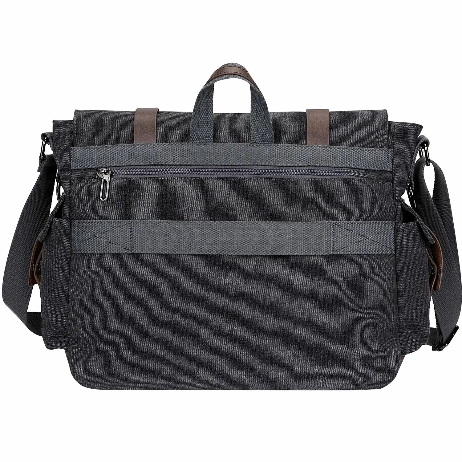 witzman vintage postman bag for men canvas for men black business messenger bags a8007 large #color_black