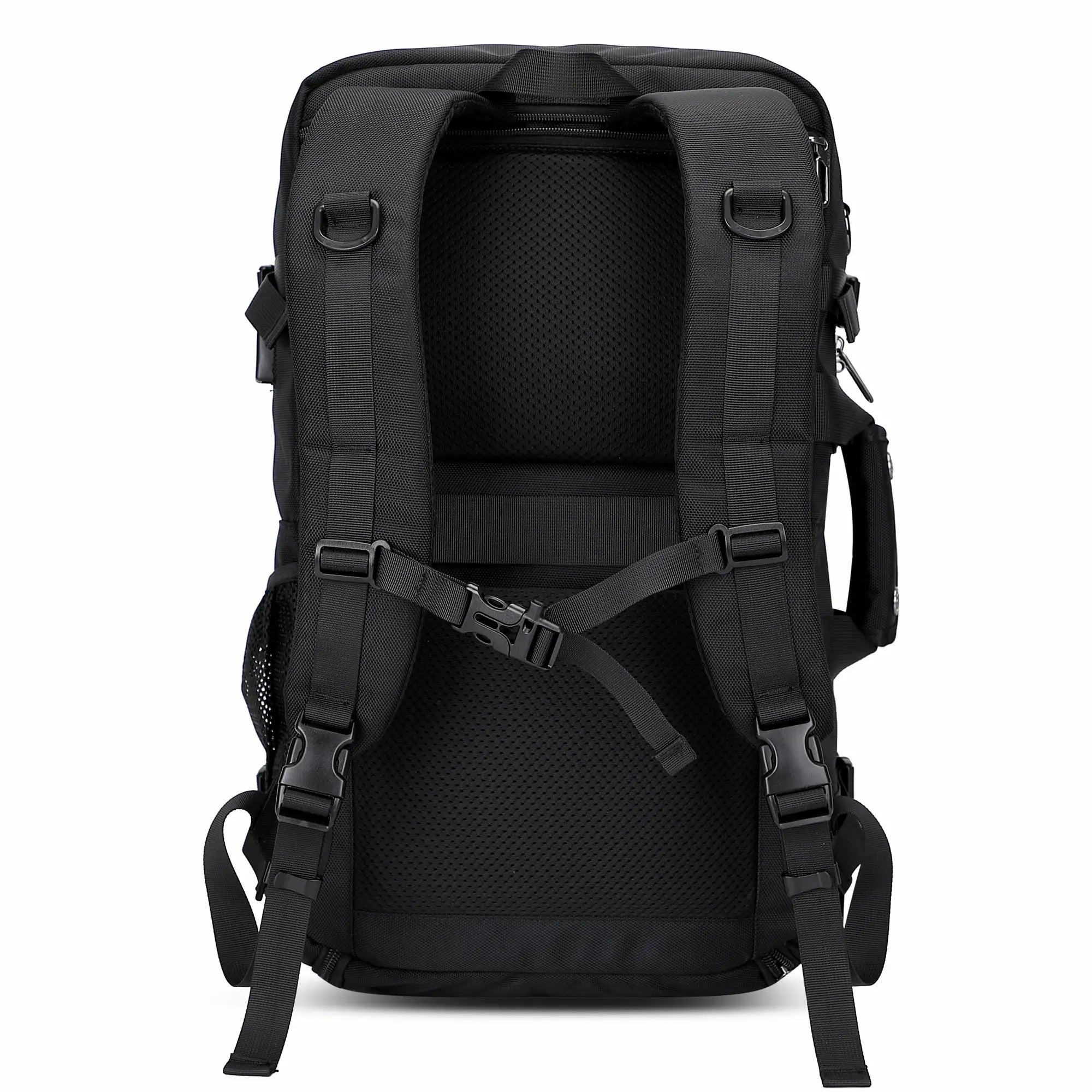 Mochila de viaje de nylon negro para hombres B683