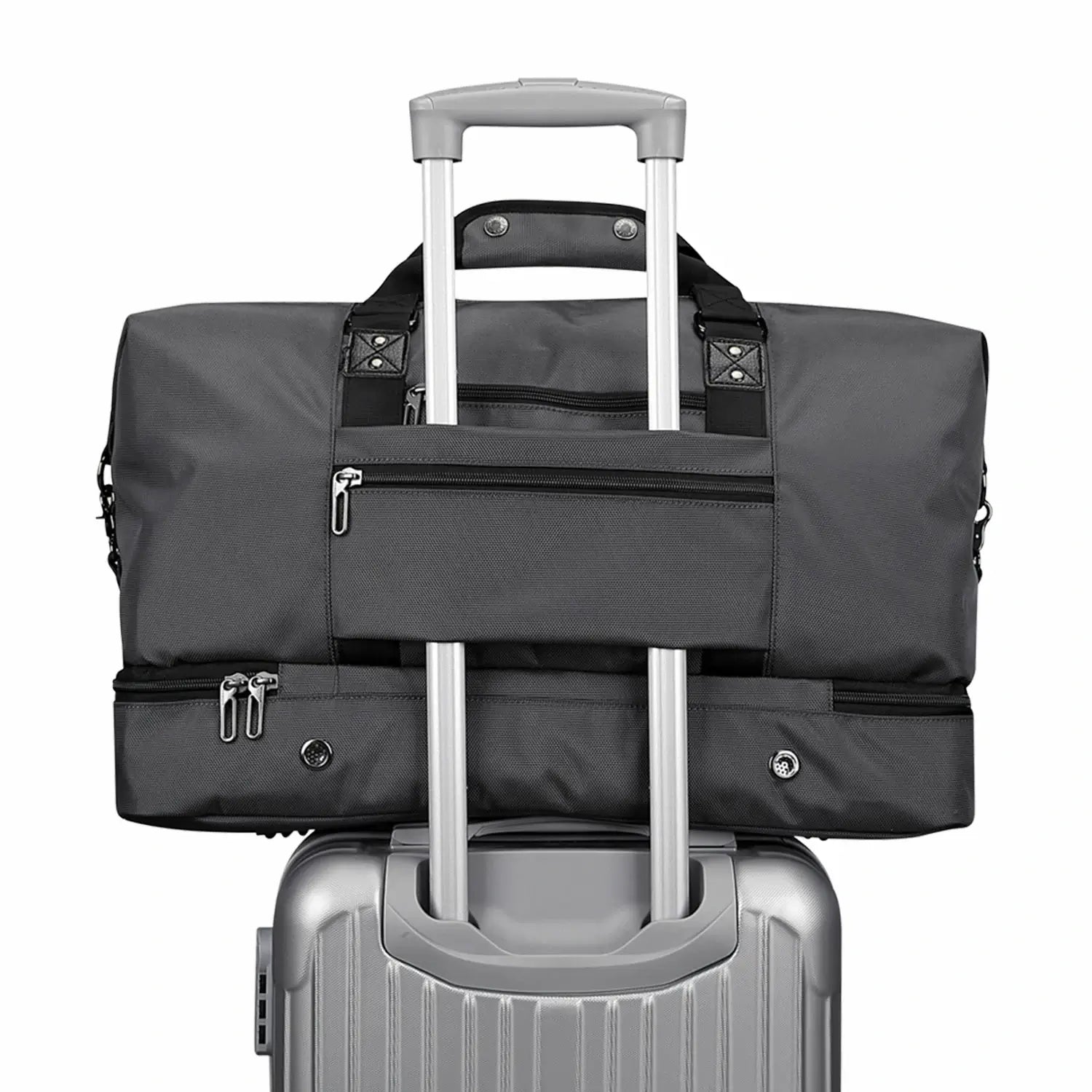 Large weekender duffle bag witzman b696 #color_grey