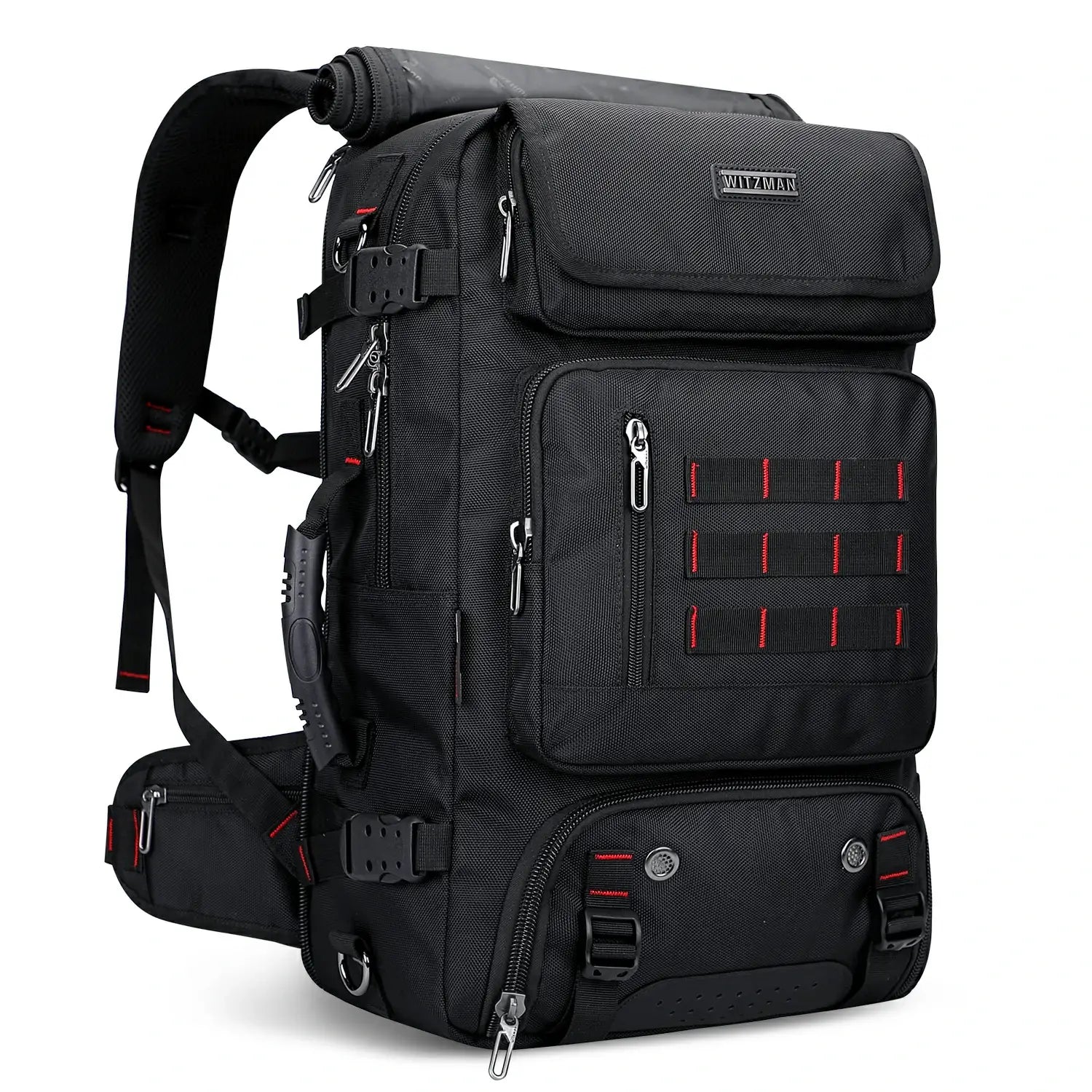 Multifunctional Leisure Carry on Travel Backpack black nylon pack for men witzman b682