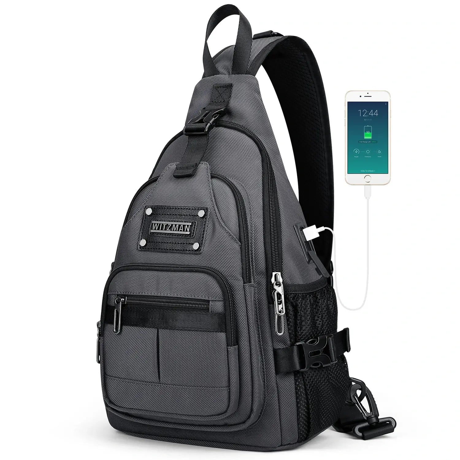 Casual Nylon Chest Bag Triangular Crossbody Sling Bags For Men B735