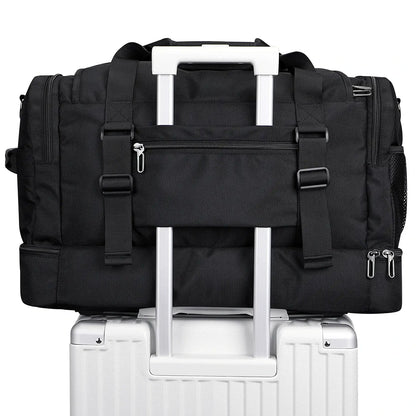 Double-Layer Duffel Bag Modern Split-Level Design with Bottom Shoe Compartment B723