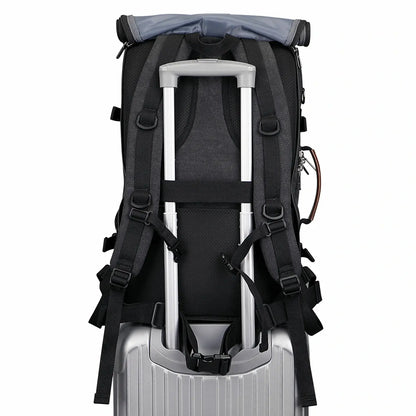 Convertible 40L travel backpack with USB port and 18+ compartments, fits 17 inch laptop, ideal for men and women a8013 best black backpack with suitcase