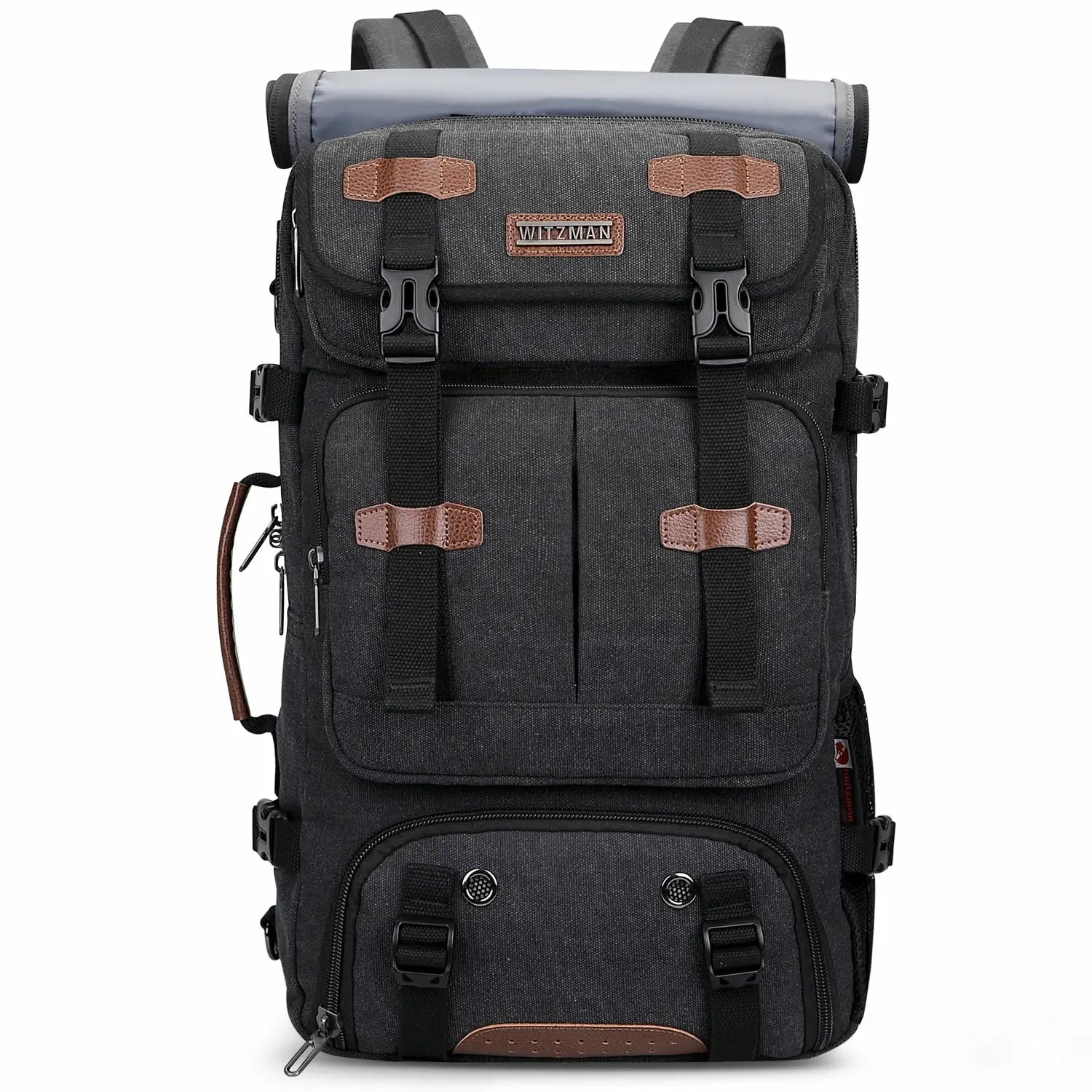 Convertible 40L travel backpack with USB port and 18+ compartments, fits 17 inch laptop, ideal for men and women a8013 best black backpack