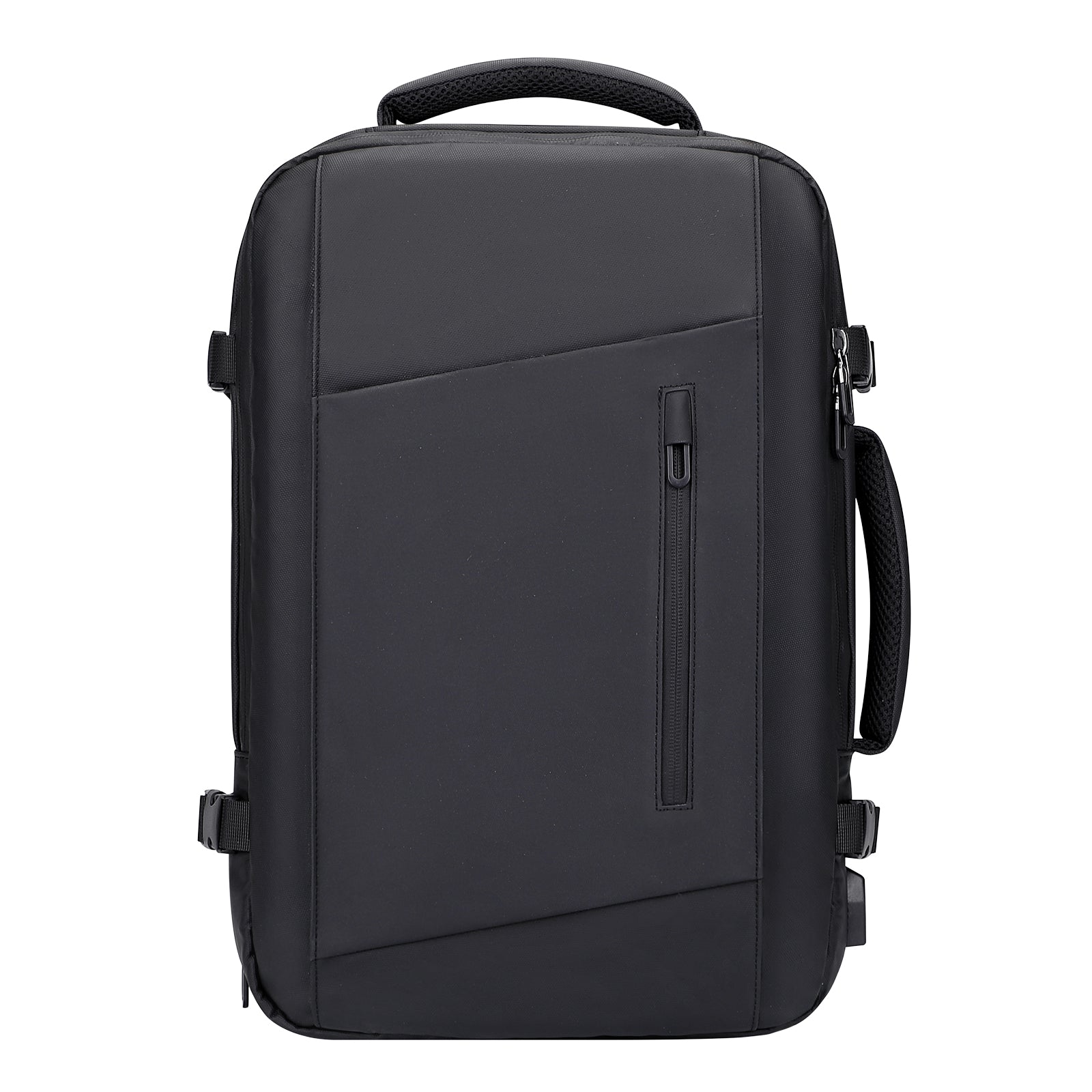 Black Nylon Waterproof Travel Laptop Backpack