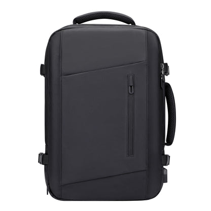 Black Nylon Waterproof Travel Laptop Backpack