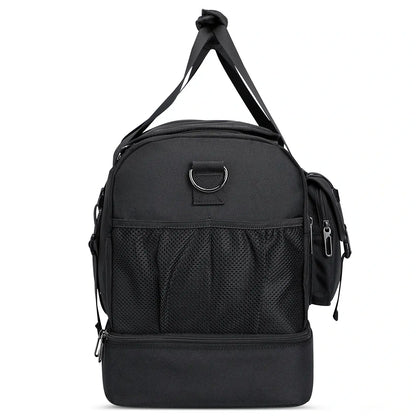 Double-Layer Duffel Bag Modern Split-Level Design with Bottom Shoe Compartment B723