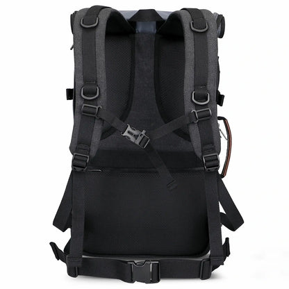 Convertible 40L travel backpack with USB port and 18+ compartments, fits 17 inch laptop, ideal for men and women a8013 best black backpack