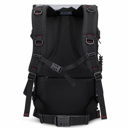 WITZMAN 45L convertible nylon travel backpack for men with USB port and multiple compartments b685