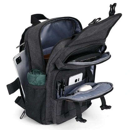 Men’s Canvas Sling Bag with USB Port, Vintage Crossbody Chest Bag A8019