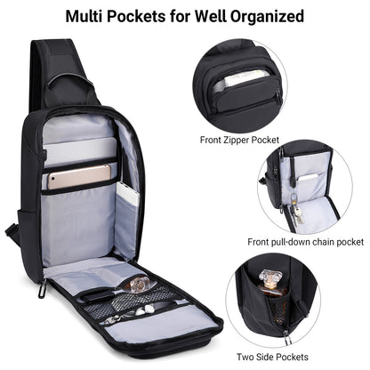 Sling Bag for Men Small Lightweight Travel Daypack