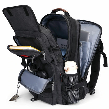 Men’s Canvas Travel Backpack TSA Vintage Carry-On Bag A8012