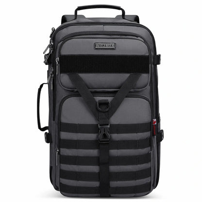 B688 Best large travel backpack carry on luggage bag sliver grey backpacks 45L with clamshell opening and multiple compartments 