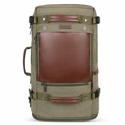 Travel Luggage Canvas Backpack for Men 22.5 inch green Rucksack