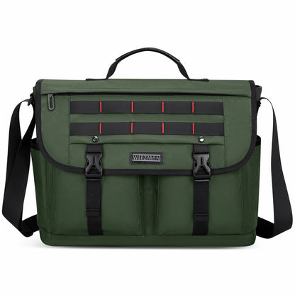Business travel messenger bag for men witzman b701 #color_green