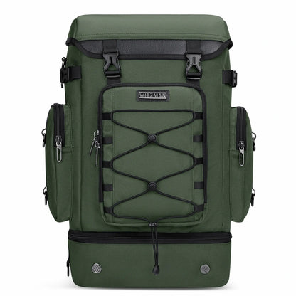 40L Nylon Travel Backpack With Shoe Compartment b691 amry green pack