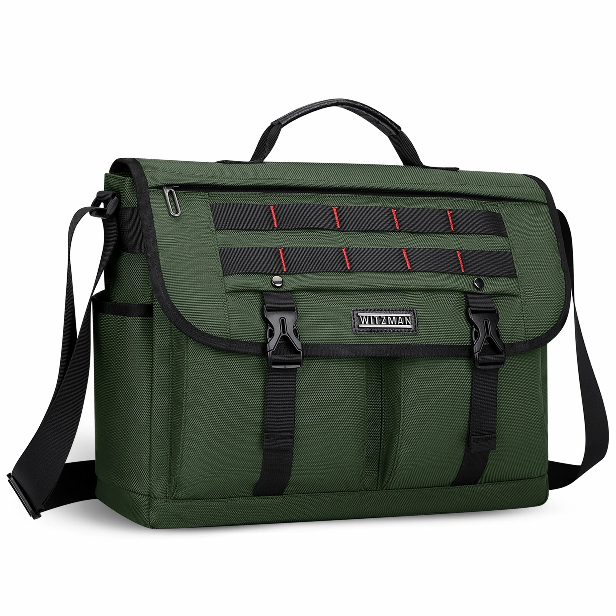 Business travel messenger bag for men witzman b701 #color_green