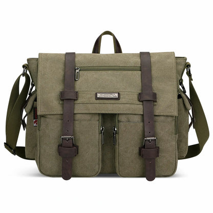 postman bag for men green messenger bag witzman large carry on canvas bag #color_green