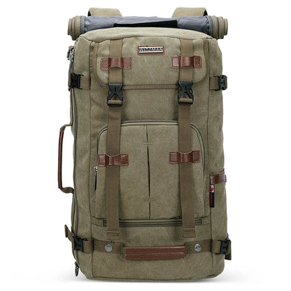 green canvas travel backpack | witzman a519-2 #color_green