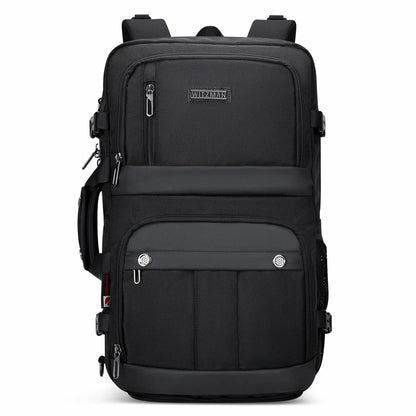 Mochila de viaje de nylon negro para hombres B683