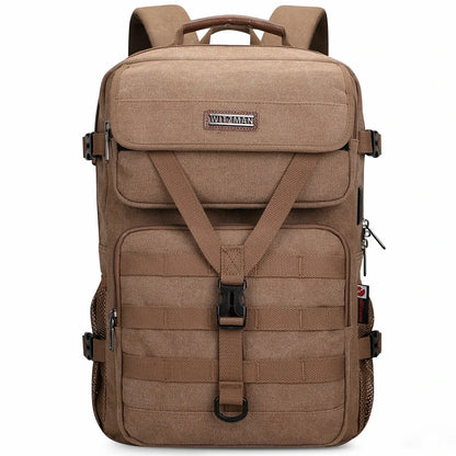 Men’s Canvas Travel Backpack TSA Vintage Carry-On Bag A8012