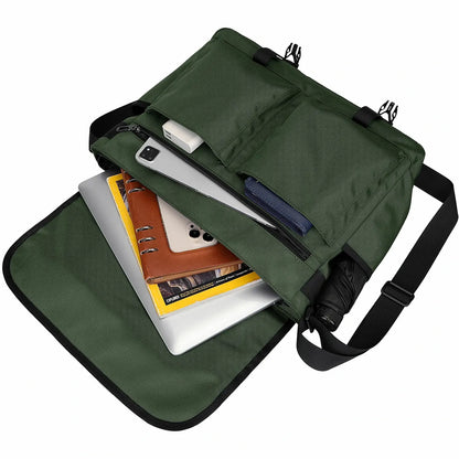 Business travel messenger bag for men witzman b701 #color_green