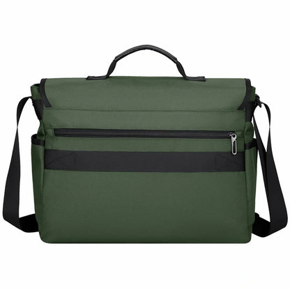 Business travel messenger bag for men witzman b701 #color_green