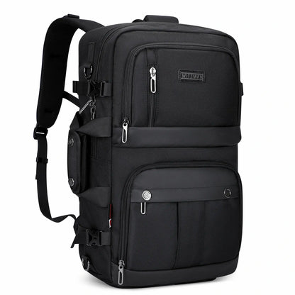 Mochila de viaje de nylon negro para hombres B683