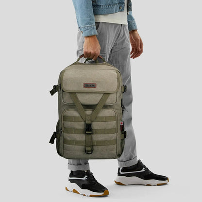 Men’s Canvas Travel Backpack TSA Vintage Carry-On Bag A8012