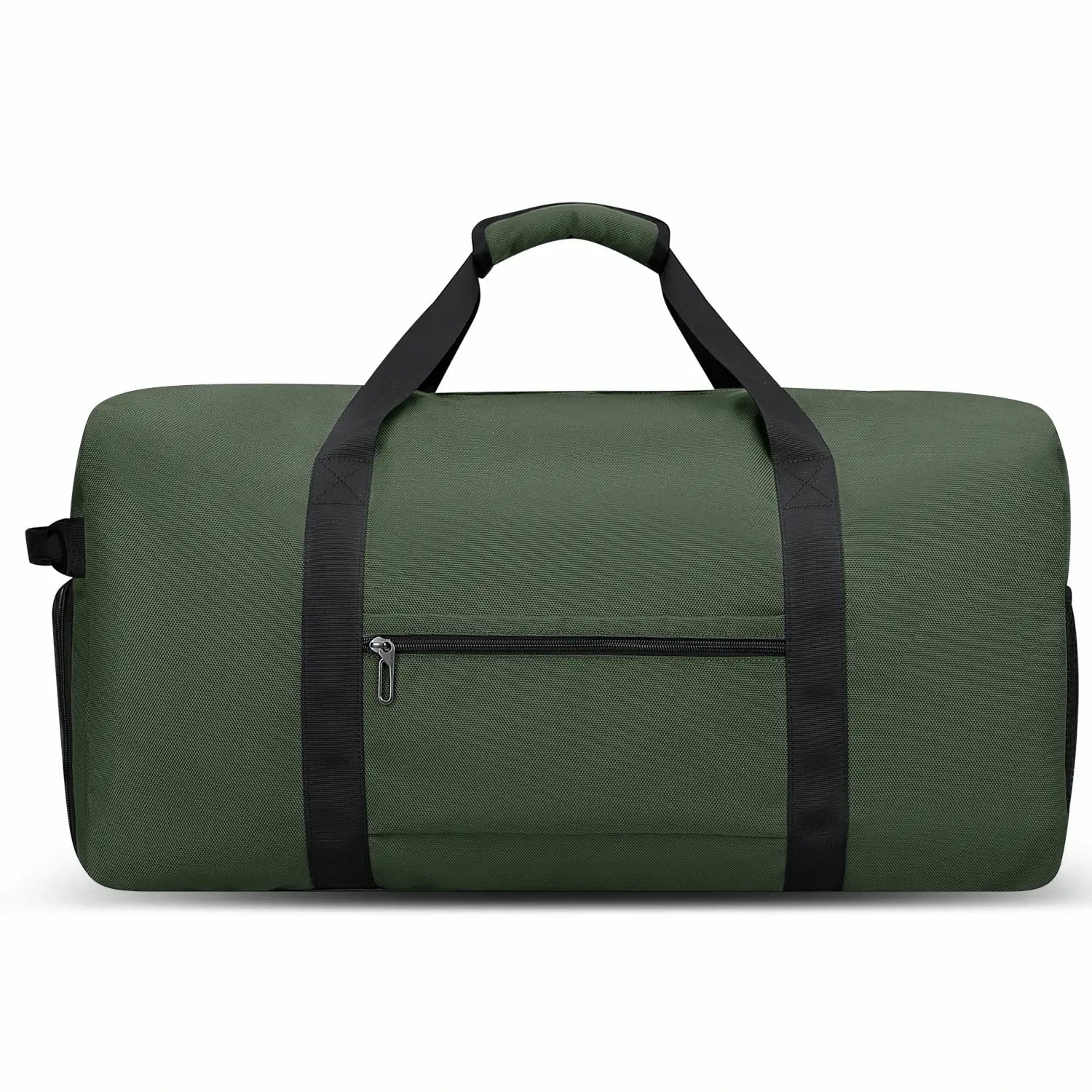 Foldable Duffel Bag for Travel 65L Lightweight Packable amry green nylon bag