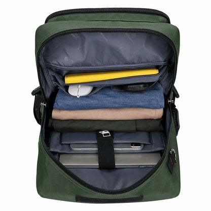 Carry On Travel Backpack for Men Nylon Bag 45L #color_green