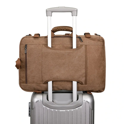 Black Canvas Travel Backpacks a6617-3 #color_brown