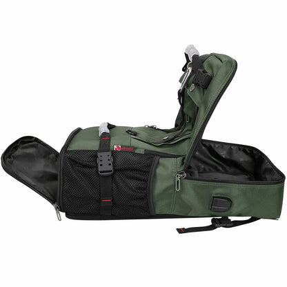 witzman b681 nylon travel backpack for men carry on bag #color_green