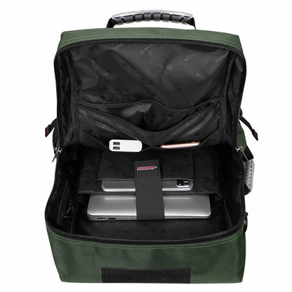 witzman b681 nylon travel backpack for men carry on bag #color_green