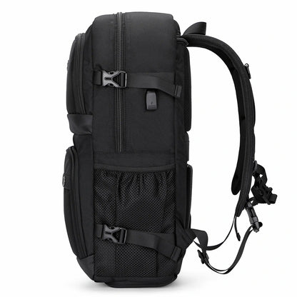 Mochila de viaje de nylon negro para hombres B683