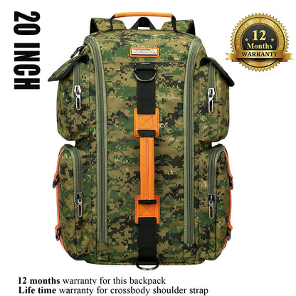 Camo Green Nylon Backpack