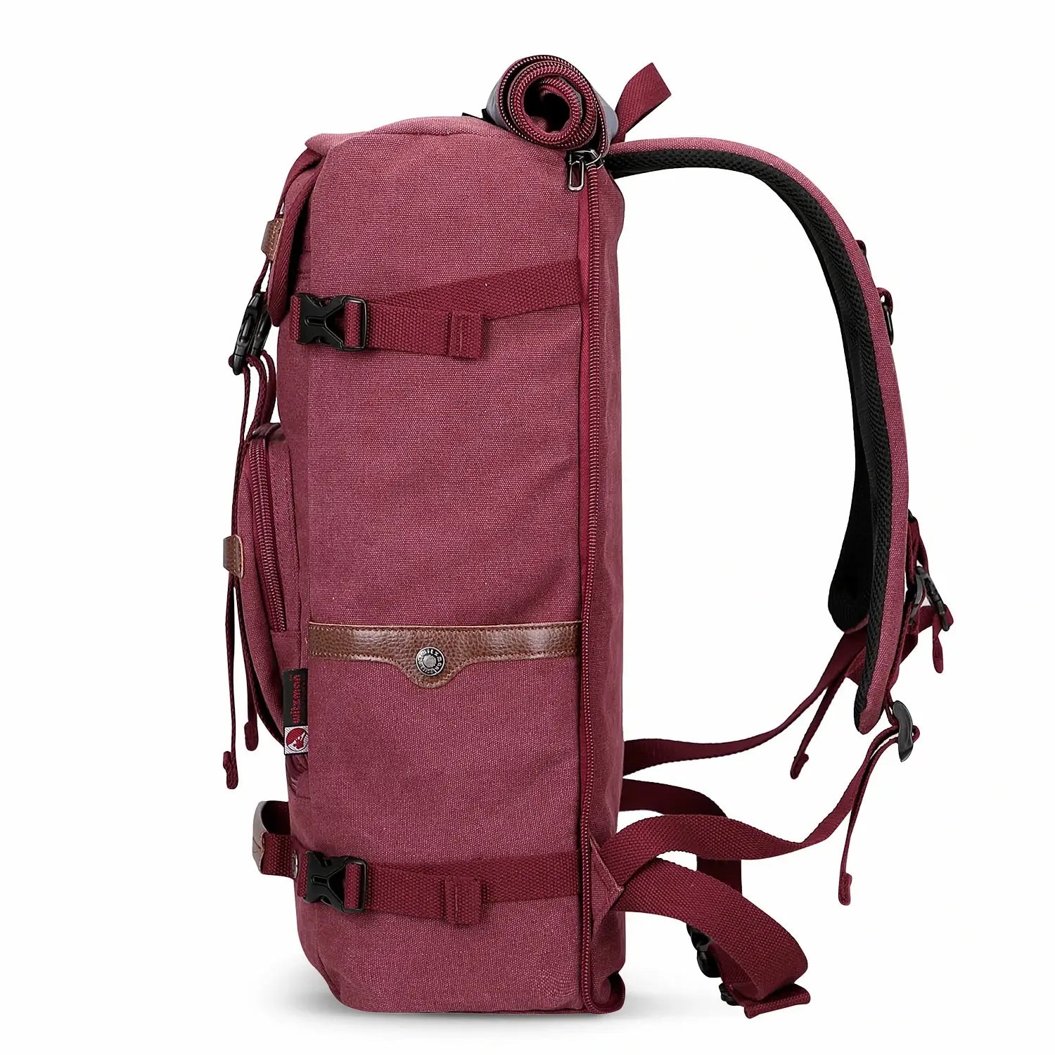 red canvas travel backpack | witzman a519-2 #color_red