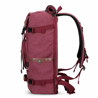 red canvas travel backpack | witzman a519-2 #color_red