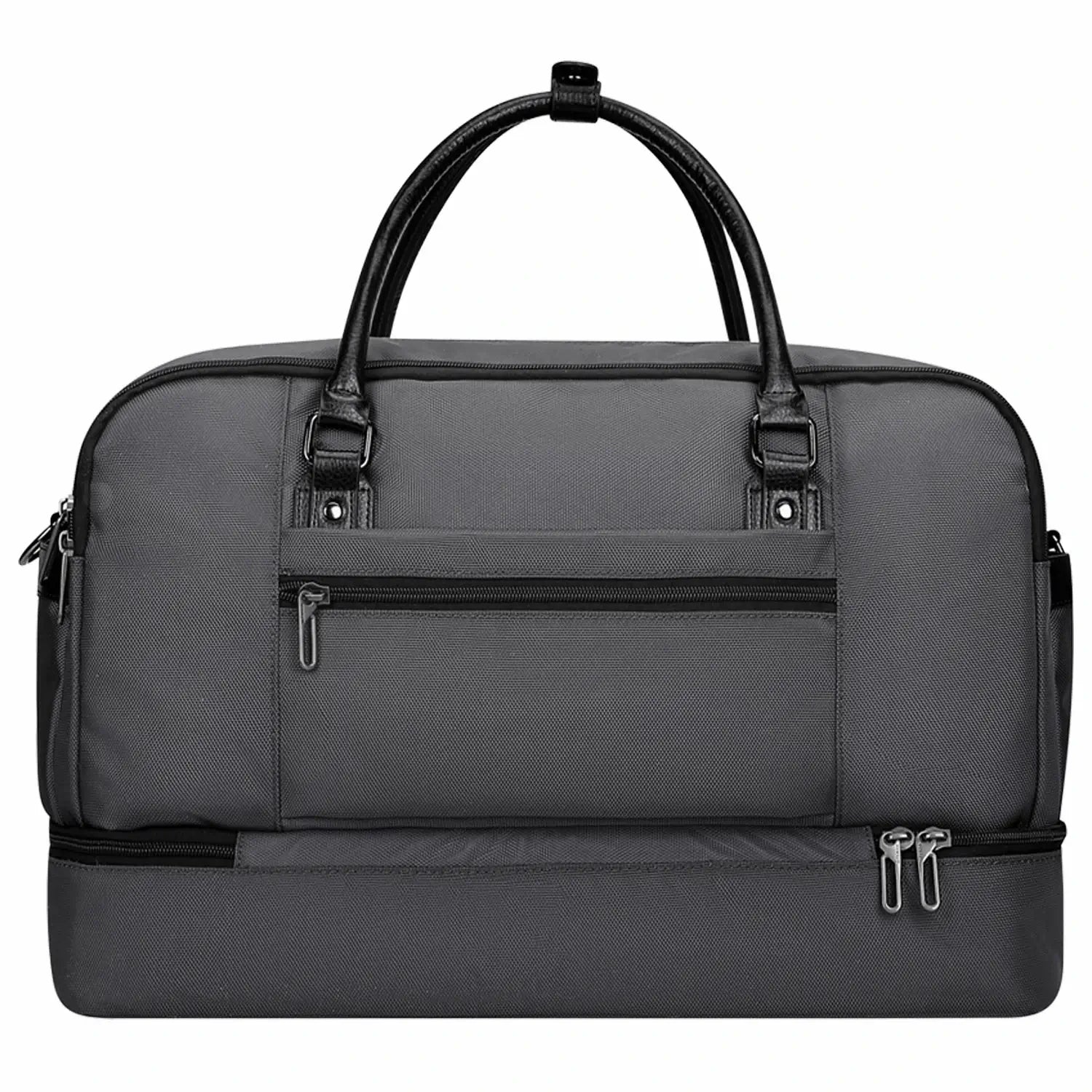 High-end fashion travel nylon duffle bag set #color_grey