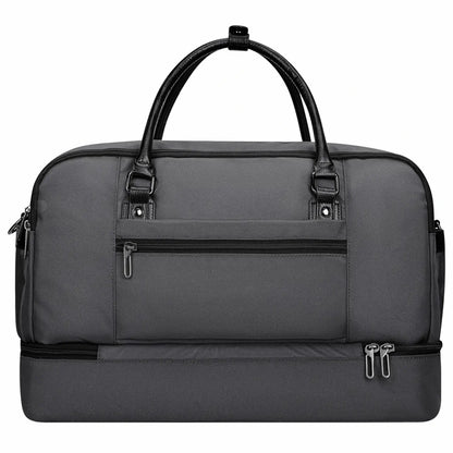 High-end fashion travel nylon duffle bag set #color_grey