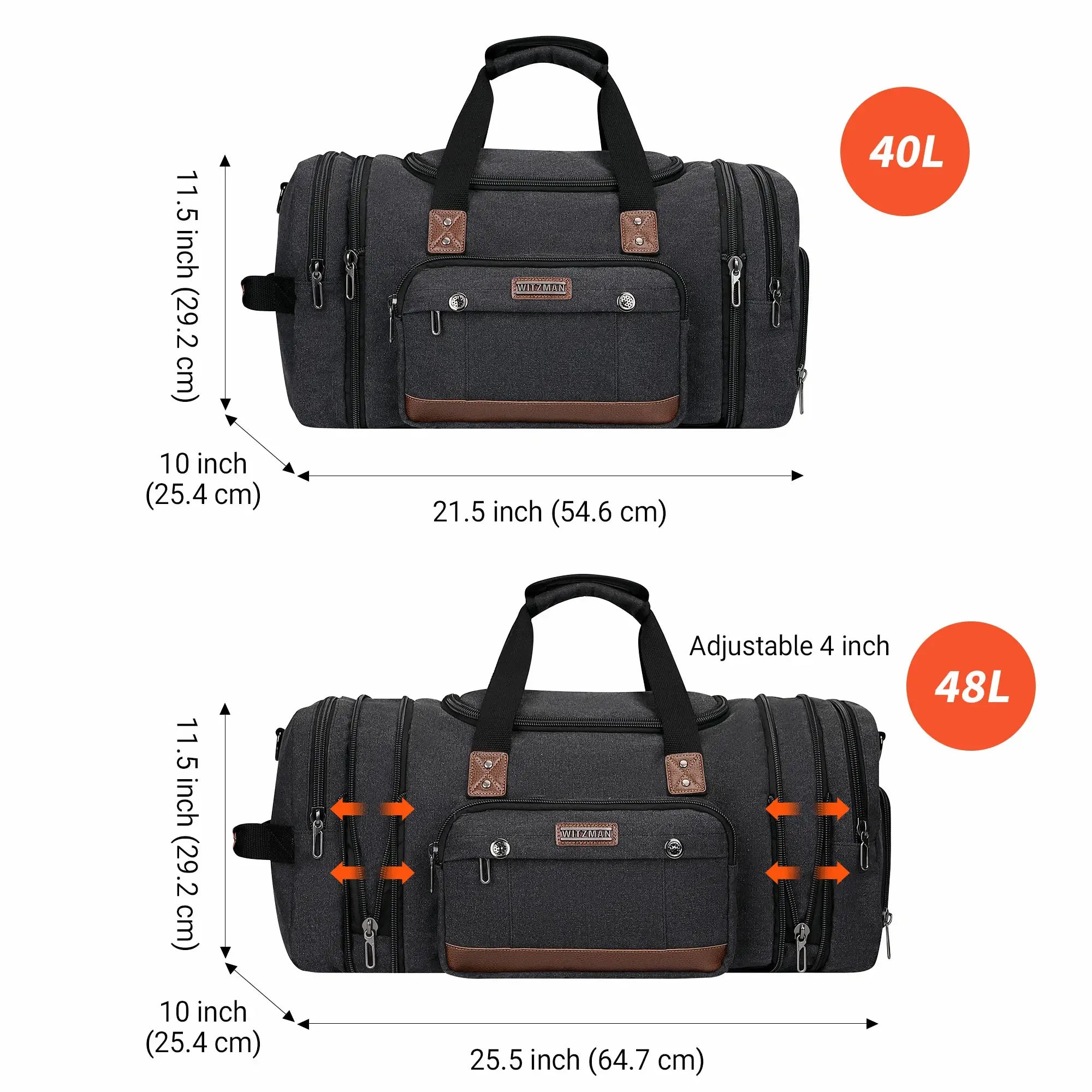 Mens Casual Large Canvas Travel Duffle Bags A8007