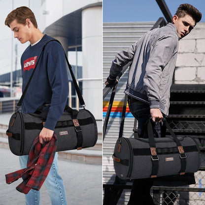 Black Canvas Large Travel Duffel Bags