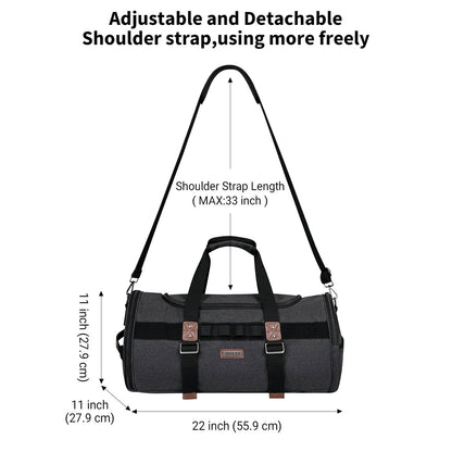 Black Canvas Large Travel Duffel Bags