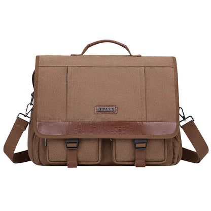 Brown Canvas Messenger Bag