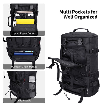 Black Nylon Travel Backpack