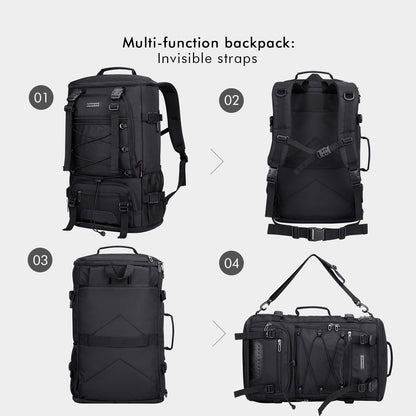Black Nylon Travel Backpack