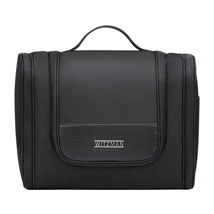 Black large toiletry bag for men